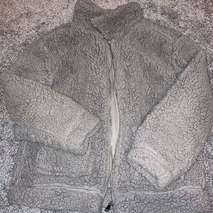Grey teddy jacket
